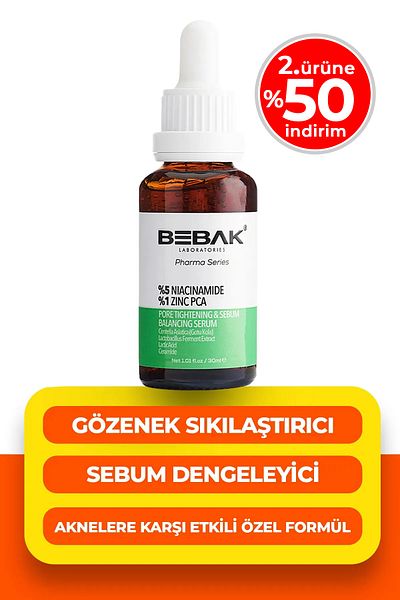 Bebak Pharma Pore Firming and Sebum Balancing Serum 5% Niacinamide + 1% Zinc Pca 30ml