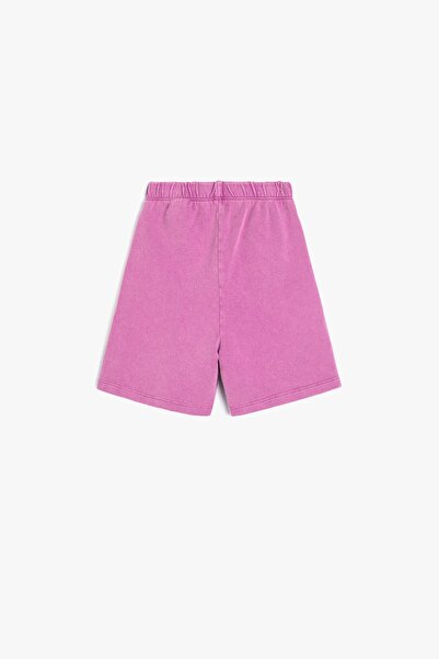 Koton 4SMB40218TK pentru bebelusi - Pantaloni scurți din bumbac cu model violet