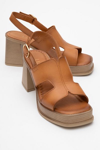 LuviShoes Sandale cu toc cu platformă KEVIN din piele naturală pentru femei