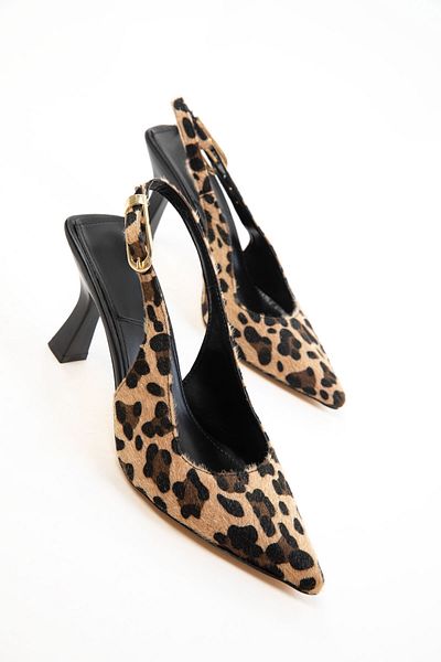 SOHO Pantofi clasici cu toc pentru femei leopard-negru 20596