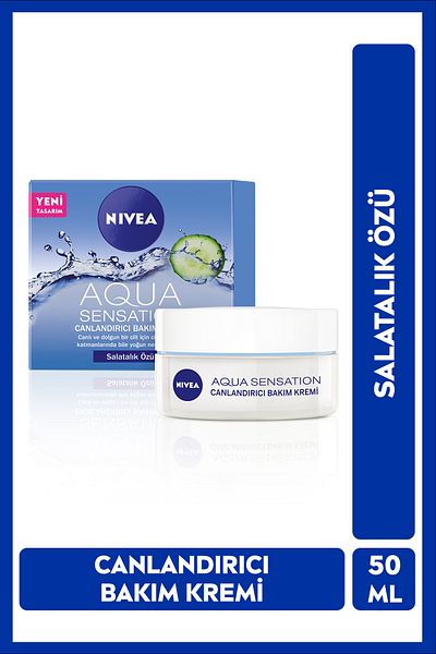 NIVEA Aqua Sensation 50ml Revitalizing Face Care Cream - Moisturizing and Plump Skin