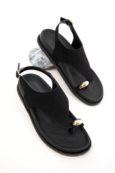 SOHO Black Suede Women's Sandals 20632