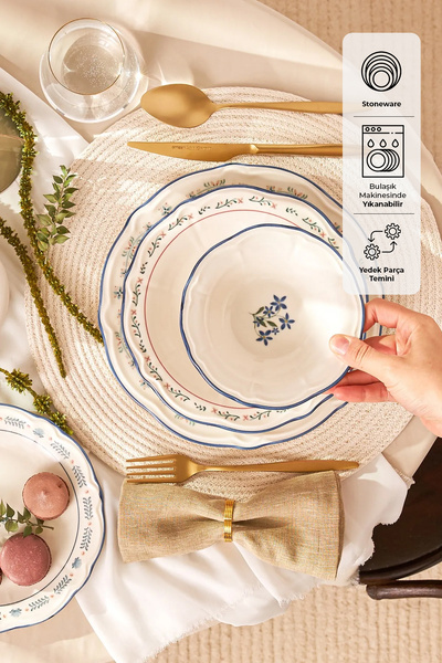 Emsan Farina Porselen 24 Parça 6 Kişilik Yemek Takımı