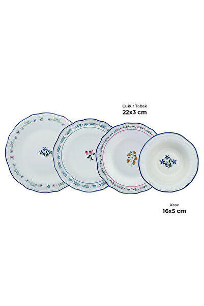 Emsan Farina Porselen 24 Parça 6 Kişilik Yemek Takımı