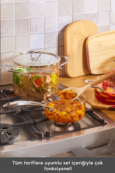 Karaca Set de vase din sticlă borosilicată Amore 7 piese