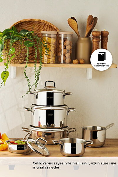 Emsan Cocinero 10 Parça Çelik Çeyiz Seti
