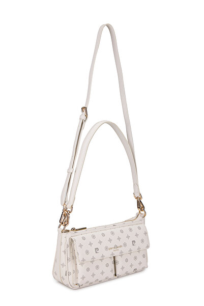 Pierre Cardin Weißes Monogramm Damen-Umhängetasche 05PO25Y10327