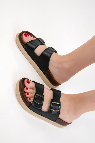 SOHO Schwarze Damenhausschuhe 20708