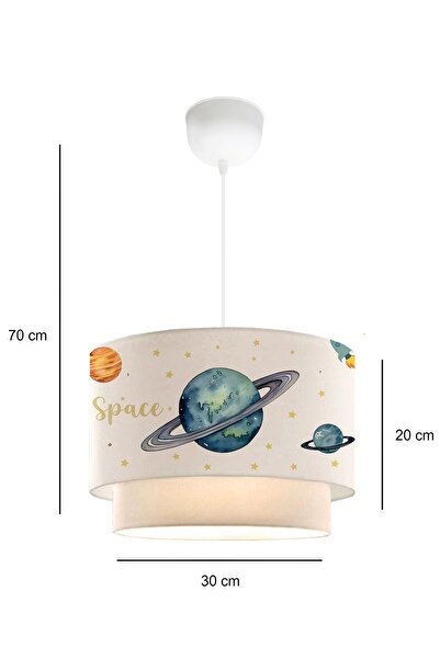 HOMİNG Homing Space Uzay Gökyüzü Gezegen Temalı Çocuk Odası Sarkıt Avizesi 241289