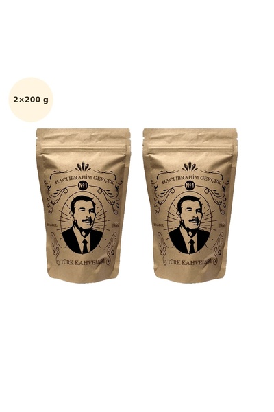 Hi Coffee Roasting 400G Hacı Ibrahim Türk Kahvesi 2×200 G – Orta Kavrum Taze