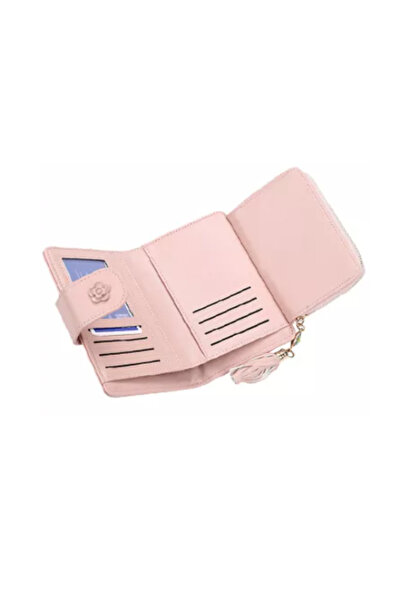 Generic Women's wallet with multiple compartments - pink