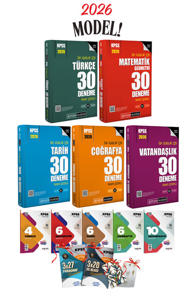 Pegem Akademi Yayıncılık 2026 Kpss Gygk Pegem 188 Deneme Seti Türkçe Matemati...