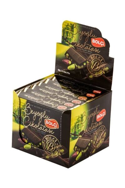 Bolçi Bitter Antep Fıstıklı Tablet Çikolata 90 gr x 6 Adet