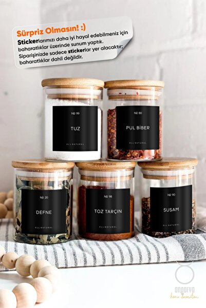 ANGARYA Minimal Ve Modern Stil, Dekoratif Baharat, Bakliyat, Kuruyemiş Kavano...