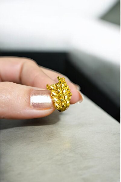 BEYZA DERELİ TAKI AKSESUAR 22 Ayar Fiziki Altın Kaplama Klipsli Dorikalı Arpa Küpe