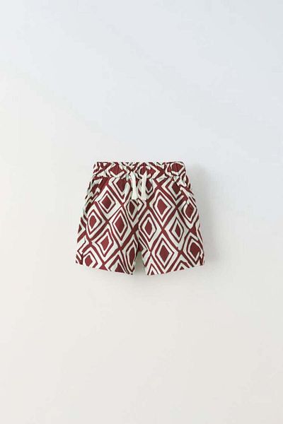 Magu Boys' Cotton Geometric Patterned Shorts Shirt Suit – Summer Relaxed Fit