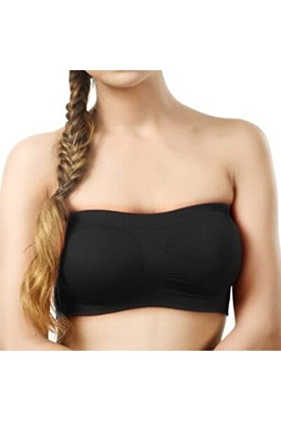 Glamroot حمالة صدر نسائية بدون حمالات بدون خياطة، بدون بطانة، لون أسود