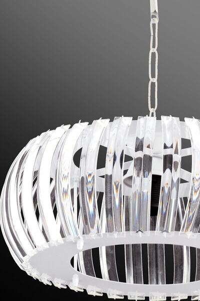İstanbul Avize Venüs Beyaz 22 Cm T.tesisatlı Kristal Taşlı Avize