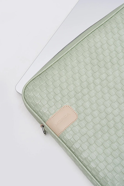 MORCA MacBook Air Pro 13,3 дюйма і 14 дюйма з обробкою з плетеного м'ятно-зеленого чохол для ноутбука