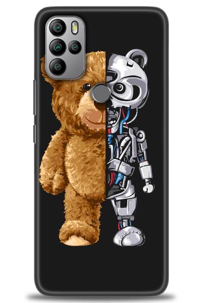 MRCİLETİSİM General Mobile Gm 21 Pro Case Hd Printed Case - Bear and Its Skeleton - Mrc