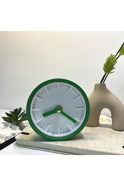 OEM Decorative clock "Spectrum", 11 cm, green, 3D printed from PLA (Bioplastic)
