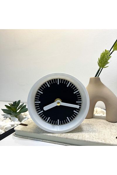 OEM Decorative clock "Kaleia", 11 cm, black, 3D printed from PLA (Bioplastic)
