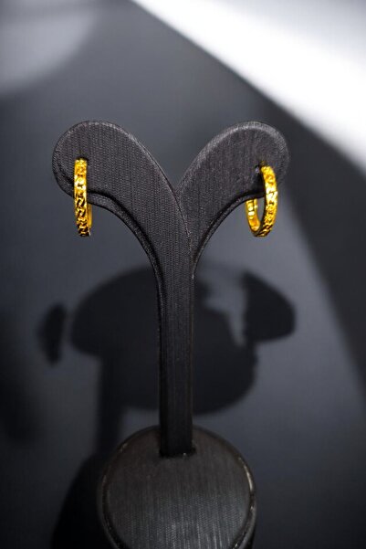 BEYZA DERELİ TAKI AKSESUAR 22 Ayar Fiziki Altın Kaplama Zincir Halka Küpe