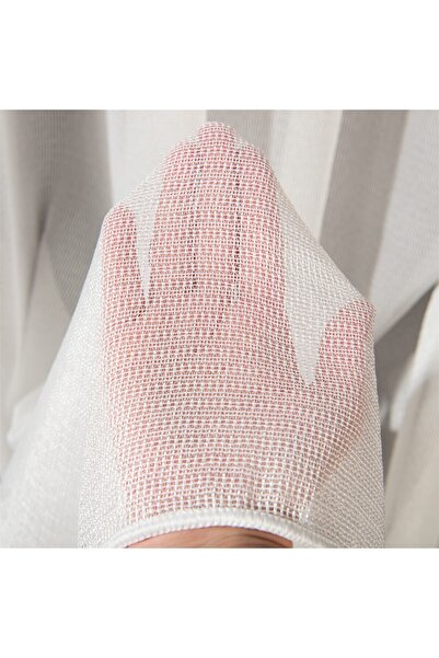 Evim 1/3 Close Pleat Steel White Does Not Want Ironing Does Not Open Flat Tulle Curtain