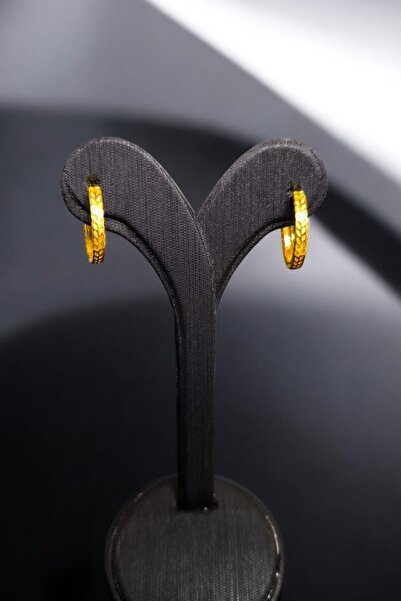 BEYZA DERELİ TAKI AKSESUAR 22 Ayar Fiziki Altın Kaplama Başak Halka Küpe