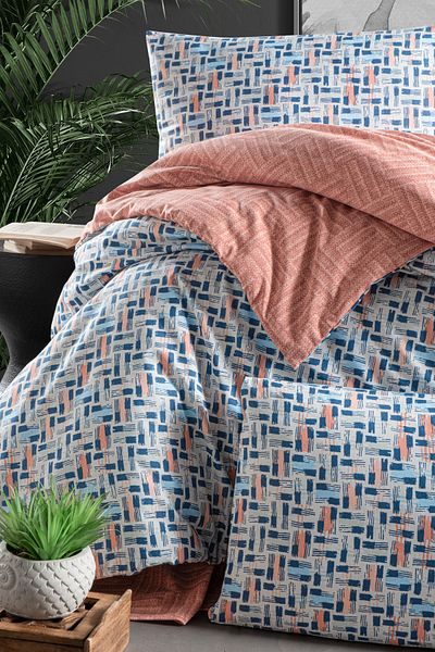 Fabric Box Комплект памучни пликчета за завивка, размер King Size, Terra King Size