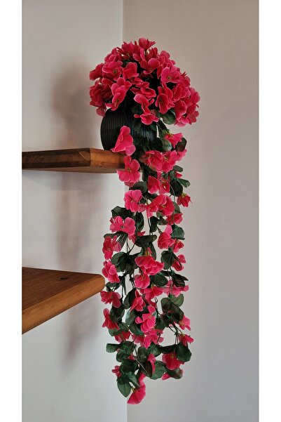 La bella bazar Yapay Çiçek Saksıda Çiçekli Sarkıt Soft Renk Sarkıt Çiçek Sarkıt 70cm