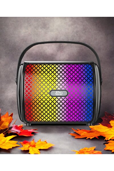 nextbuy Mini Kablosuz Mikrofonlu Bluetooth Hoparlör Multi-Medya Karaoke RGB LED Su Geçirmez Ses Bombası