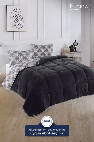 Formeya Luxury Wellsoft Double Quilt and Pillow Set - 195X215 Cm, Double Sided