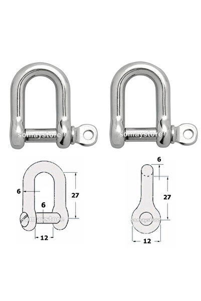 Boat Chain Lock Stainless Chrome 6mm 2pcs