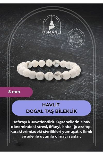OSMANLI DOĞAL TAŞ سوار هافليت 8 ملم من الحجر الطبيعي