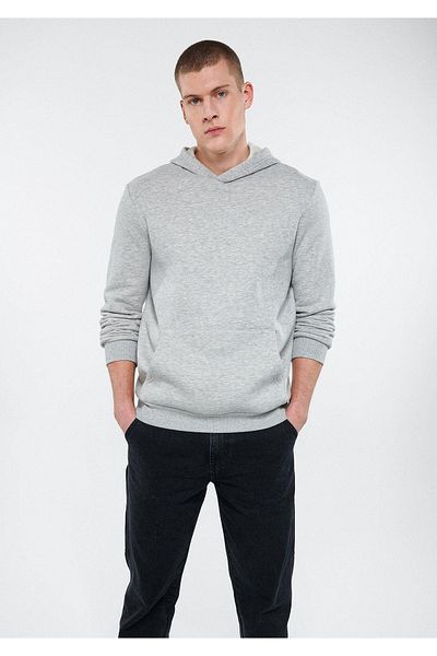 Tight Lady Serüven Men's Hooded Gray Sweatshirt