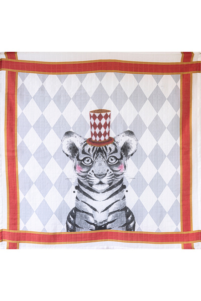 Nilue Fashion Tiger Muslin Blanket - 100% Organic Muslin Cotton