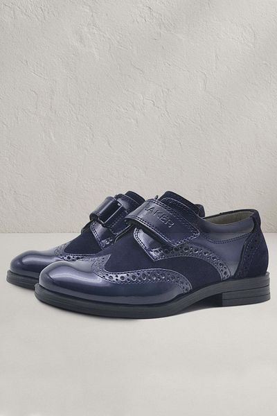 Rakerplus Titan Patent Leather Suede Velcro Classic Boys' Shoes