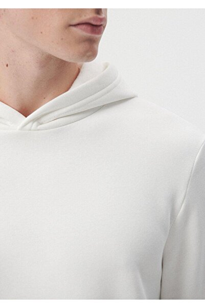 Tight Lady Seruven Men's Hooded Ecru Basic Sweatshirt