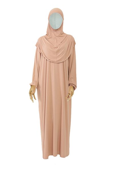 Sonbaharmoda Φόρεμα Hijab για κορίτσια - Βαμβακερά, ελαστικά μανίκια, ρούχα προσευχής με μαντίλα