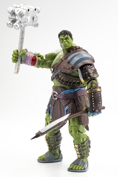 shop Hulk Gladiator Figure – 20 cm |   Movable Articulated with Helmet, Axe and Hammer Accessory Set