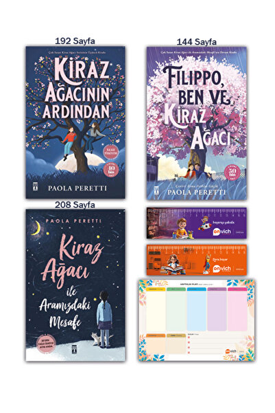 Genç Timaş Kiraz Ağacının Ardından - Kiraz Ağacı ile Aramızdaki Mesafe - Filippo Ben ve Kiraz Ağacı Set 3 Kitap