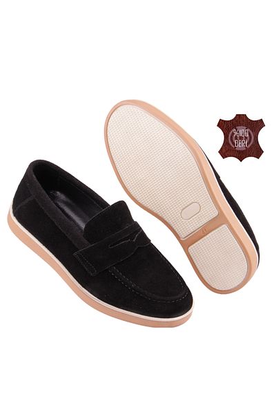 DETECTOR : Velmo Γνήσιο Suede Leather Ανδρικά Loafer Παπούτσια 1413 – Navy Blue |   Μαύρο |   Αμμός |   Καπνιστό