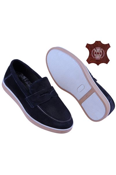DETECTOR : Velmo Γνήσιο Suede Leather Ανδρικά Loafer Παπούτσια 1413 – Navy Blue |   Μαύρο |   Αμμός |   Καπνιστό