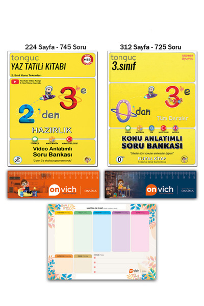 Tonguç Yayınları 3. Sınıf 2 den 3 e Hazırlık Yaz Tatili Kitabı - 0 dan 3 e Ko...