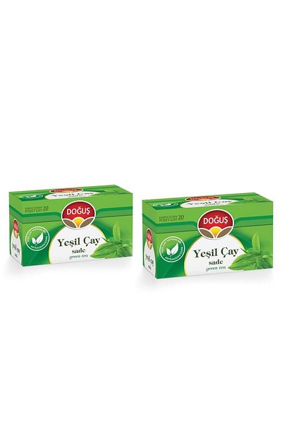 Doğuş Green Tea Plain 20 Pieces X 2 Pieces