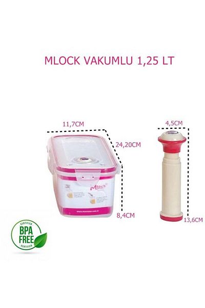 Geseus Moon Star Mlock Vacuum Storage Container 1.25 Lt Pump-Mvb-189