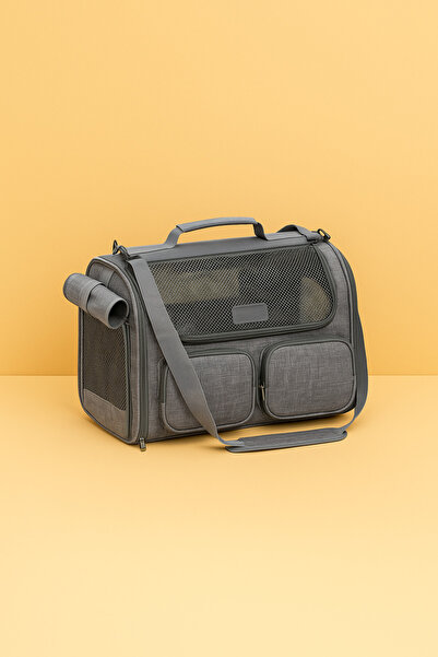 Coolizz Mereng - 4 Pencereli Oxford Kedi Taşıma Çantası