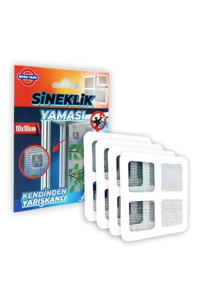 Geseus Sineklik Yaması Sineklik Tamir Bantı Kendinden Yapışkanlı 10x10cm 4Ad X2 Paket