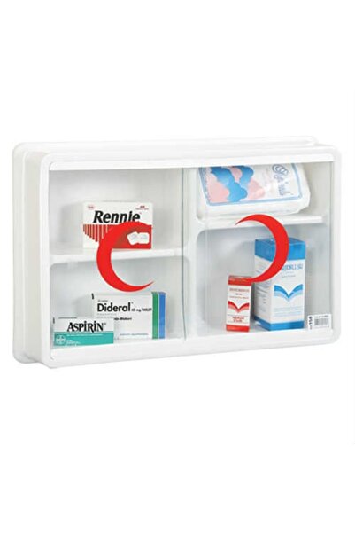 Genel Markalar Ecza Dolabı İçi Dolu İlk Yardım İçerik Paketli 47x30x10 cm 158
